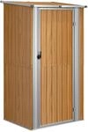 vidaXL Ger&auml;teschuppen Braun 118,5x97x209,5 cm Verzinkter Stahl 1038306