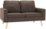 vidaXL 2-Sitzer-Sofa Braun Stoff