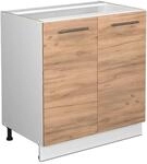 Vicco Sp&uuml;lenunterschrank Fame-Line Goldkraft Eiche/Wei&szlig; 80 cm mit Regal ohne