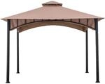 Sunjoy Gazebo Lauro Stoff 340 cm x 340 cm Braun