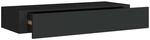 vidaXL Wandregal mit Schublade Schwarz 60x23,5x10 cm MDF 330257