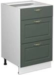 Vicco K&uuml;chenunterschrank Fame-Line Gr&uuml;n-Gold Landhaus/Wei&szlig; 50 cm ohne