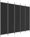 vidaXL 5 Tlg Paravent Schwarz 250x200 cm Stoff 350189