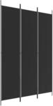 vidaXL 3 Tlg Paravent Schwarz 150x220 cm Stoff 350197