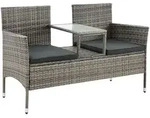 Juskys Polyrattan Gartenmöbel Sitzgruppe Monaco Grau Meliert und Dunkelgraue Bezüge Juskys Polyrattan Gartenmöbel Sitzgruppe Monaco Grau Meliert und Dunkelgraue Bezüge