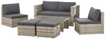 Juskys Polyrattan Lounge Salou Grau