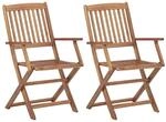 vidaXL Klappbare Gartenst&uuml;hle 2 Stk Massivholz Akazie 313601