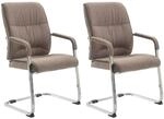 CLP 2er Set Freischwinger XXL Anubis Stoff Taupe