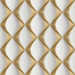 Bricoflor 3D Tapete Mit Ornamenten Elegante Vliestapete In Wei&szlig; Gold F&uuml;r