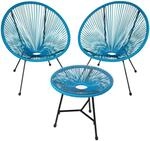 Tectake 2 Gartenst&uuml;hle Santana Mit Tisch Retro Design Im Acapulco Stil