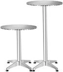 Tectake Aluminium Stehtisch Frederic Rund H&ouml;henverstellbar 60 x 70 110 cm 60 x 60