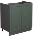 Vicco Sp&uuml;lenunterschrank Fame-Line Gr&uuml;n-Gold Landhaus/Anthrazit 80 cm ohne