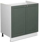 Vicco Sp&uuml;lenunterschrank Fame-Line Gr&uuml;n-Gold Landhaus/Wei&szlig; 80 cm ohne