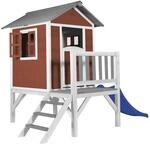Axi Spielhaus Lodge XL Skandinavisches Rot Rutsche Blau