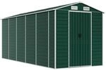 vidaXL Ger&auml;tehaus Gr&uuml;n 191x470x198 cm Verzinkter Stahl 1843969