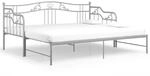 vidaXL Ausziehsofa Bettgestell Grau Metall 90x200 cm Modell 2650974