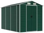 vidaXL Ger&auml;tehaus Gr&uuml;n 191x300x198 cm Verzinkter Stahl 1843972