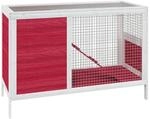 vidaXL Kaninchenstall Rot 103x44x69,5 cm Massivholz Kiefer