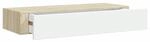 vidaXL Wandmontiertes Schubladenregal Eiche und Wei&szlig; 60 x 23,5 x 10 cm MDF 330263