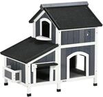 PawHut Katzenhaus mit Mehreren Eing&auml;ngen 96 x 65 x 85,5 cm