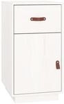 vidaXL Schreibtisch-Schrank Wei&szlig; 40x50x75 cm Massivholz Kiefer