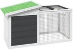 vidaXL Kaninchenstall Grau 100,5x54x55 cm Massivholz Kiefer