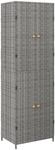 vidaXL Gartenschrank Grau 59x40x180 cm Poly Rattan