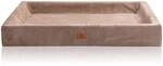 Knuffelwuff Hundebett Santiago Orthop&auml;disch Cord M-L 85 x 65cm Braun