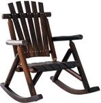 Outsunny Schaukelstuhl Tannenholz B97 x T69 x H93 cm Verkohlt