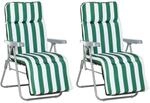 Outsunny Gartenstuhl mit Armlehne 5 Positionen Verstellbar