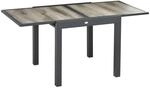 Outsunny Gartentisch Ausziehbare Tischplatte f&uuml;r bis zu 6 Personen