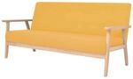 vidaXL 3-Sitzer Sofa Stoff Gelb 244659