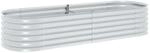 vidaXL Garten-Hochbeet 240x80x44 cm Verzinkter Stahl Silbern 45518