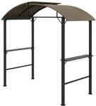 Outsunny Grillpavillon Stahl Polyesterstoff Khaki 233L x 110B x 235H cm
