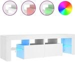 vidaXL TV-Schrank mit LED-Beleuchtung Wei&szlig; 140x36,5x40 cm 804364