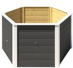 Weka Elementhochbeet 669 6-Eck 143 x 120 x 68,5 cm Anthrazit