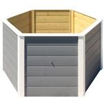 Weka Elementhochbeet 669 6-Eck 143 x 120 x 68,5 cm Grau