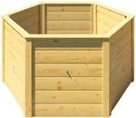 Weka Elementhochbeet 669 6-Eck 143 x 120 x 68,5 cm Natur
