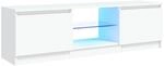 vidaXL TV-Schrank mit LED-Leuchten Wei&szlig; 120x30x36 cm 804283