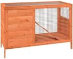 vidaXL Kaninchenstall Braun 103x44x69,5 cm Massivholz Kiefer