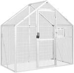 vidaXL Voliere Silbern 179x100x185 cm Aluminium