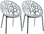CLP 2er Set Gartenst&uuml;hle Hope Grau