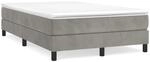 vidaXL Boxspringbett Hellgrau 120x200 cm Samt1371364
