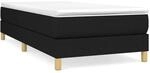 vidaXL Boxspringbett Schwarz 90x200 cm Stoff1380517