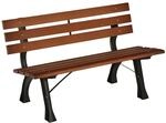 Outsunny Gartenbank Gusseisen Kaffee 120L x 57B x 70H cm