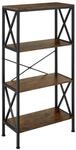 Tectake Regal Barry Industrial Style Holz und Stahl 61 50 x 31 50 x 133 50 cm