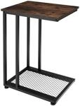 Tectake Beistelltisch Eton Industrial Style Holz und Stahl 48 x 35 x 66 cm