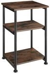 Tectake Beistelltisch Memphis Industrial Style Holz und Stahl 30 x 34 x 59 cm