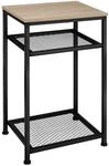 Tectake Beistelltisch York Industrial Style Holz und Stahl 36 x 45 50 x 75 50 cm