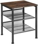 Tectake Beistelltisch Lincoln Industrial Style Holz und Stahl 40 50 x 40 x 50 50 cm